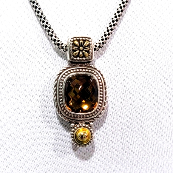 BRIGHTON CZARINA TOPAZ CRYSTAL PENDENT NECKLACE NWOT - Picture 2 of 5